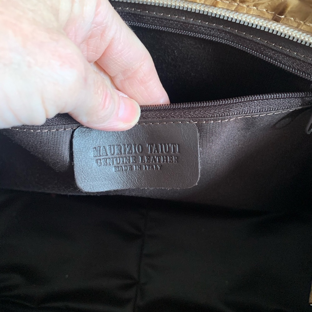 Maurizio Taiuti Embossed leather crocodile tote - Picture 2 of 5